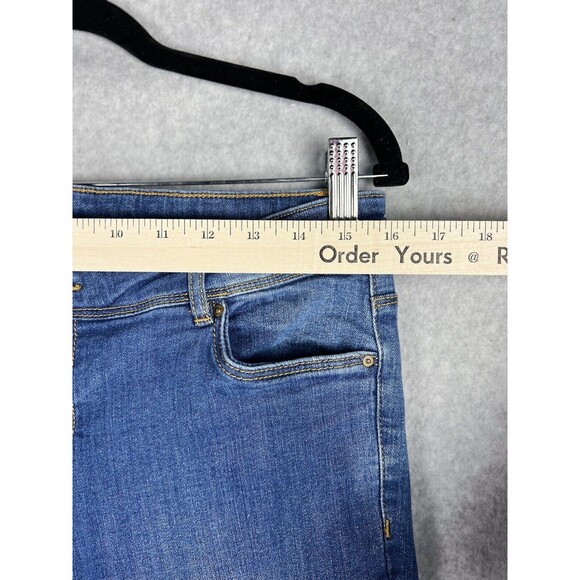 Nuon Jeans Womens 32 Blue Mid-Rise Zip ankle Denim Pant Preppy Casual - Picture 4 of 12